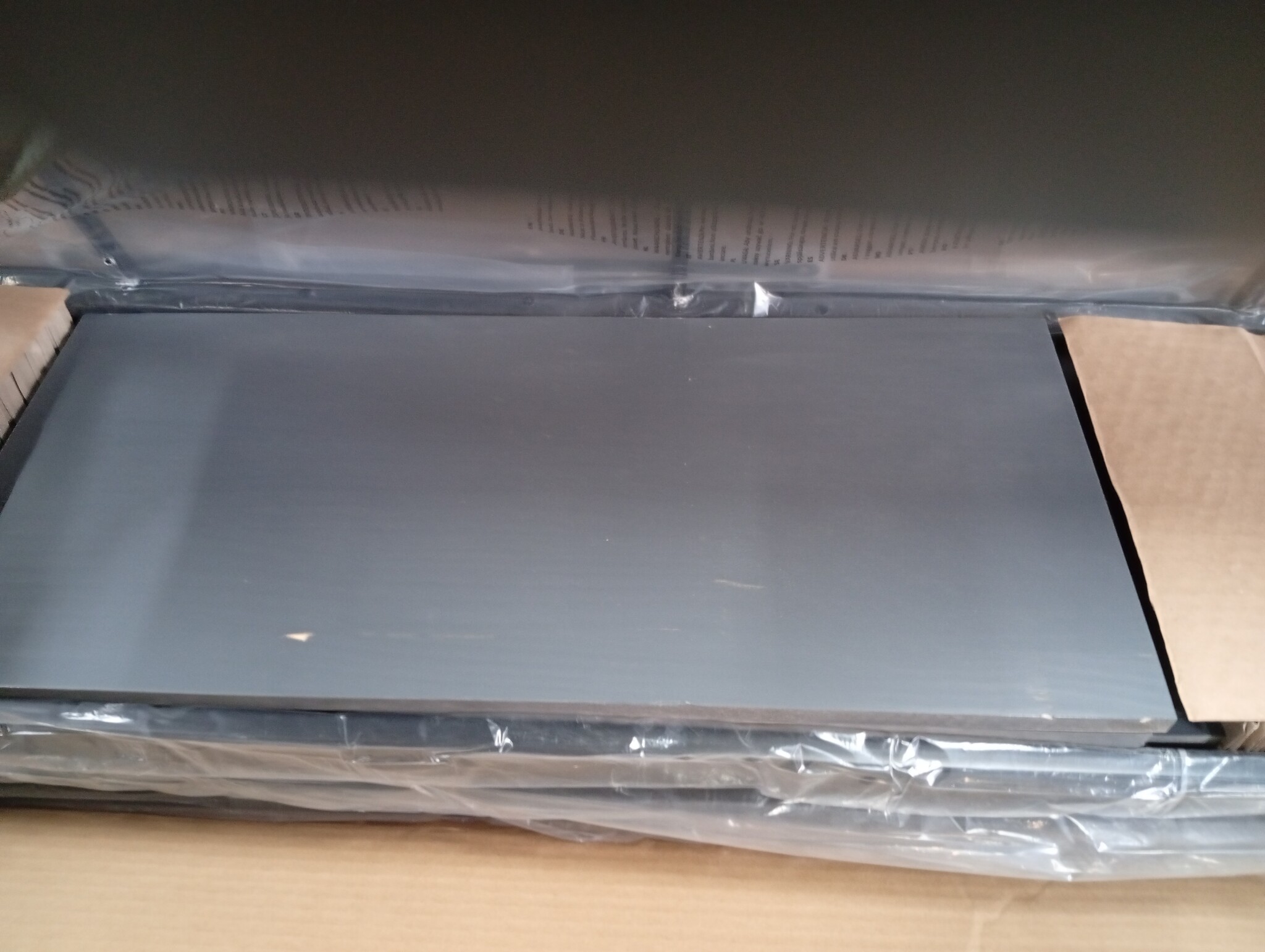 vidaXL Opbergrek 60x30x210 cm massief grenenhout grijs
