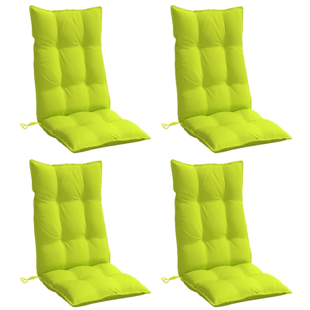 vidaXL Stoelkussens 4 st hoge rug oxford stof heldergroen