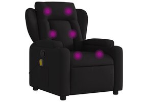 Verstelbare Massagestoel Stof Zwart - 35% Korting