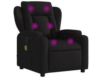 vidaXL Massagestoel verstelbaar stof zwart