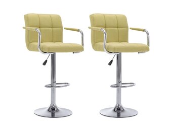 vidaXL Barstoelen 2 st stof groen