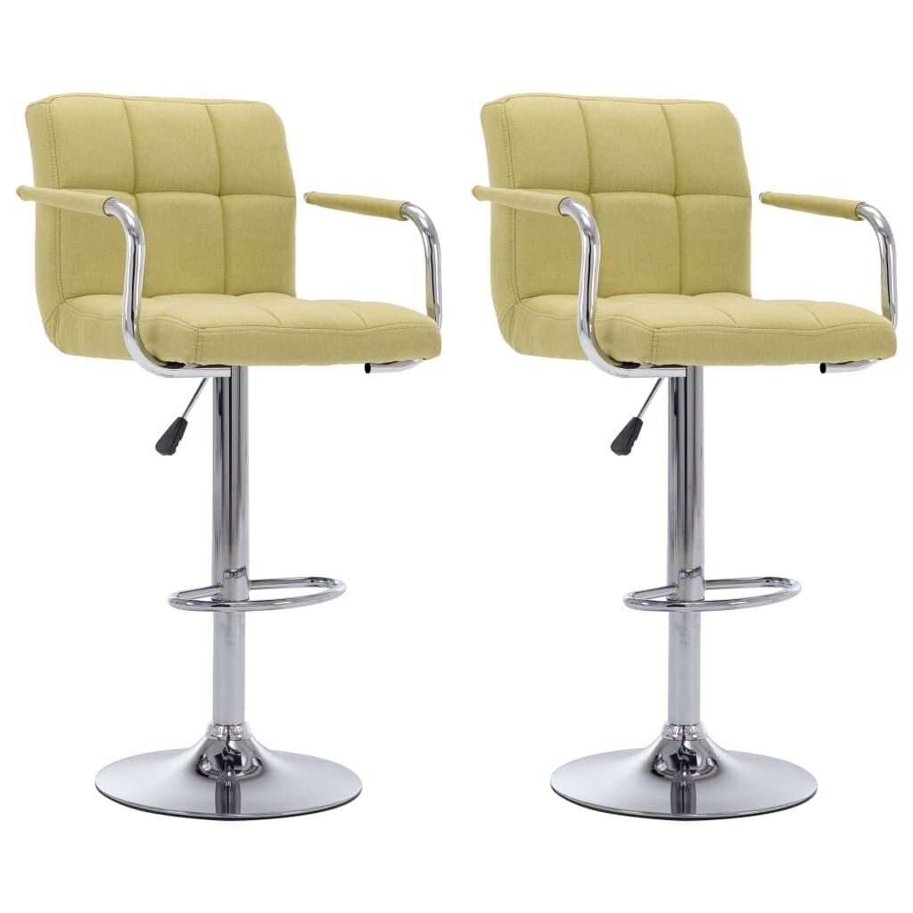 vidaXL Barstoelen 2 st stof groen