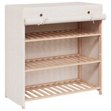 VidaXL Schoenenkast Wit met Hoes - 79x40x80 cm - 65% Korting