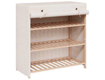 VidaXL Schoenenkast Wit met Hoes - 79x40x80 cm - 65% Korting