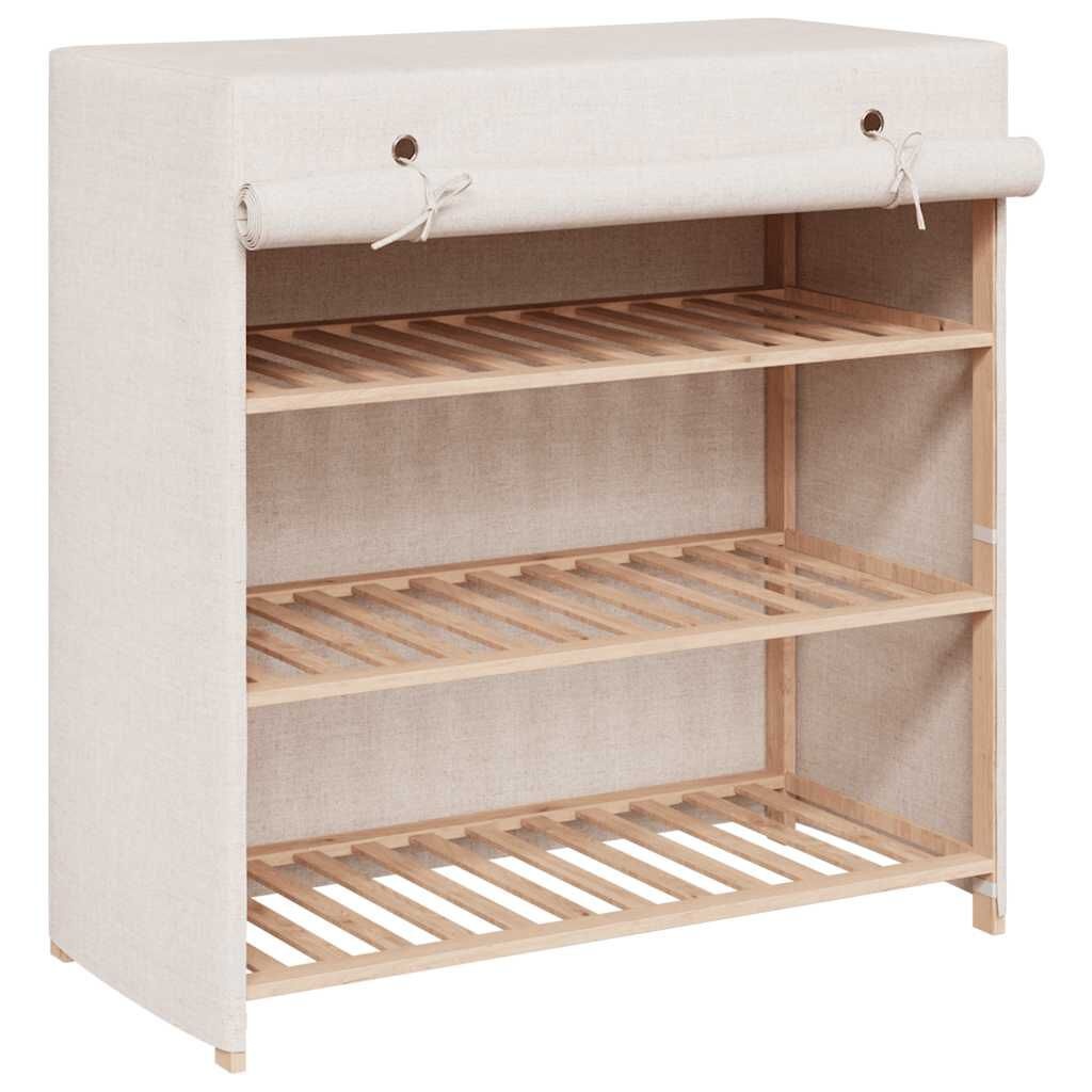 VidaXL Schoenenkast Wit met Hoes - 79x40x80 cm - 65% Korting