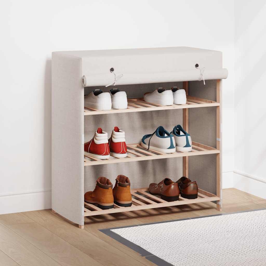 VidaXL Schoenenkast Wit met Hoes - 79x40x80 cm - 65% Korting