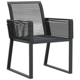 vidaXL Tuinstoelen 4 st poly rattan zwart