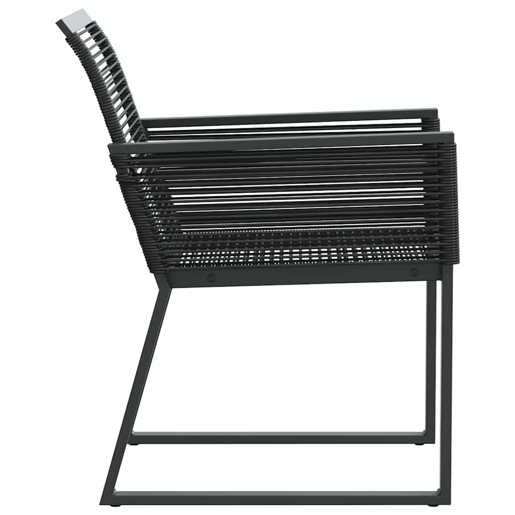 vidaXL Tuinstoelen 4 st poly rattan zwart