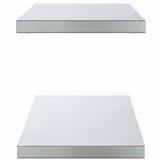 vidaXL Wandschappen 2 st 100x30x3 cm roestvrijstaal zilverkleurig