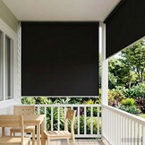 vidaXL Buitenrolgordijn UV-bescherming Zwart 100 x 230 cm (B x H)