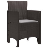 vidaXL Tuinstoel 2 st Bruin Polypropyleen