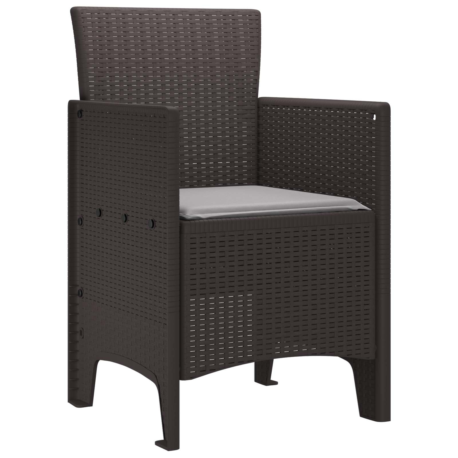 vidaXL Tuinstoel 2 st Bruin Polypropyleen