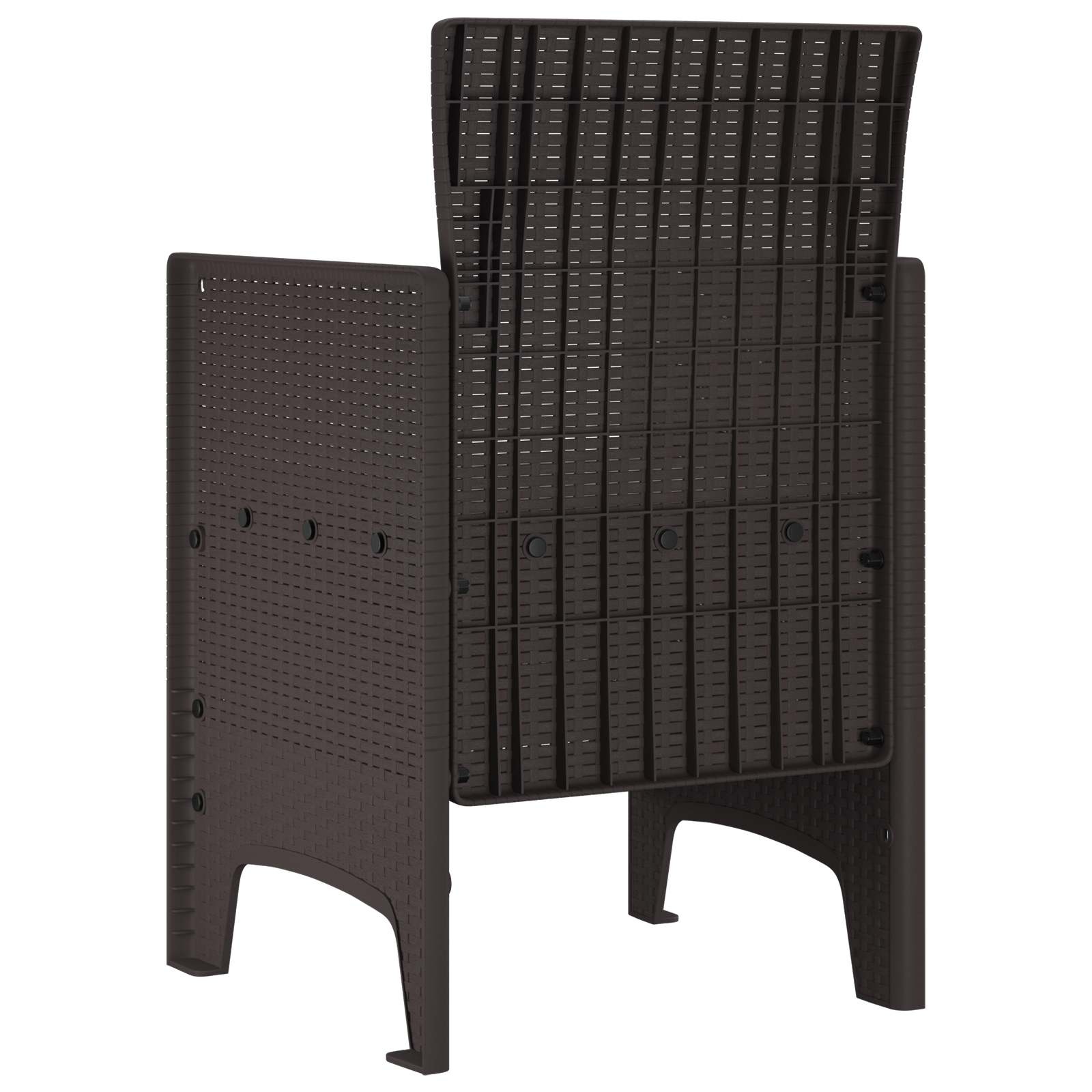 vidaXL Tuinstoel 2 st Bruin Polypropyleen