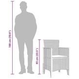 vidaXL Tuinstoel 2 st Bruin Polypropyleen