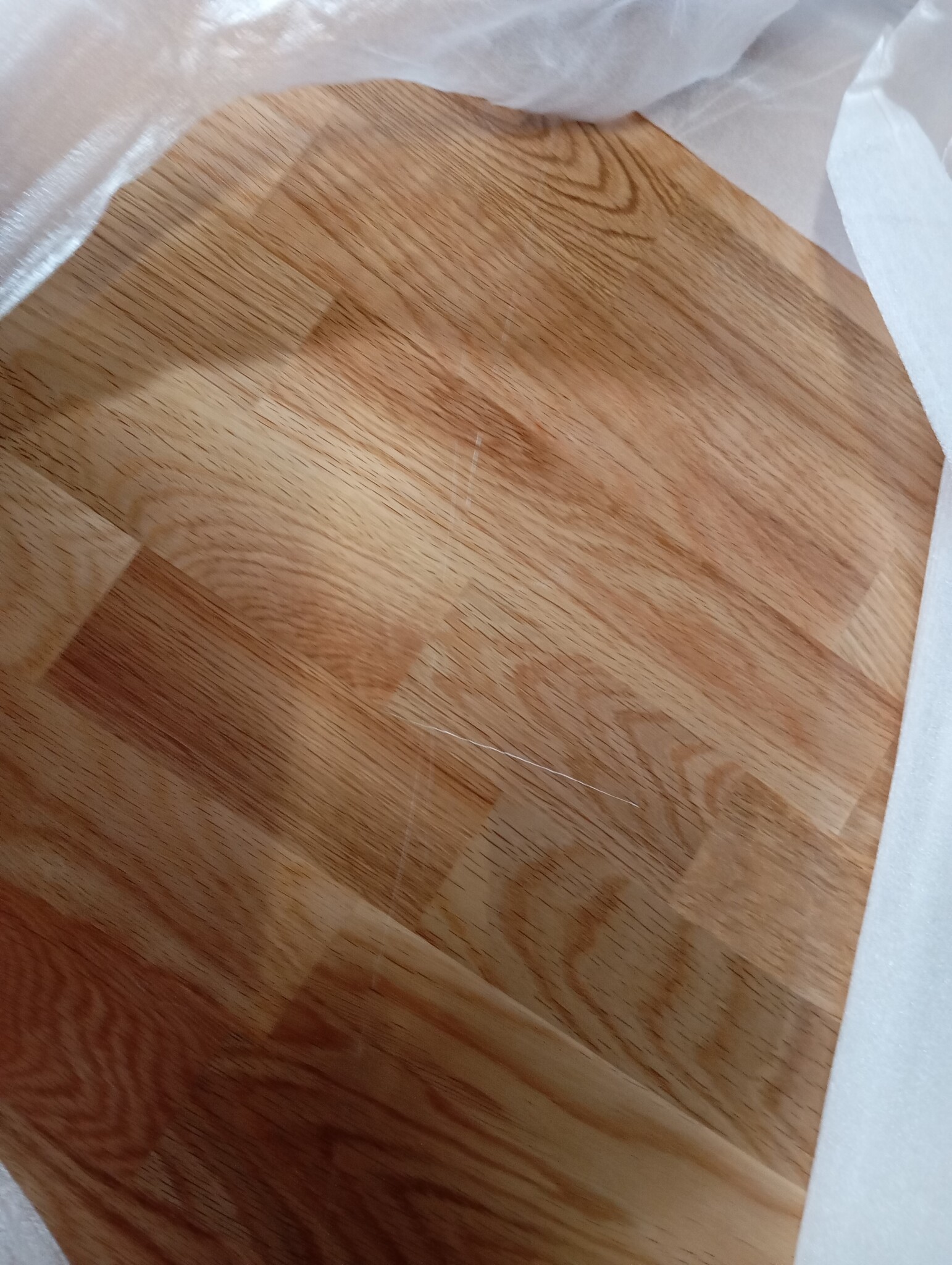 vidaXL Tafelblad rond Ø 60x1,5 cm bewerkt massief eikenhout lichtbruin