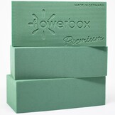 Flowerbox 3X Original Oasis® Premium steekschaum - 3-4 dagen extra bloemversheid door MaxLife-impregnering - 23 x 11 x 3,6 cm - nat steekschaum voor bloemen, bruiloft, verjaardag, kerk