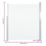 vidaXL Tuinscherm uittrekbaar 160x300 cm crèmekleurig