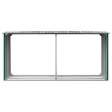 vidaXL Haardhoutschuur 330x92x153 cm gegalvaniseerd staal groen
