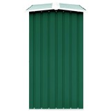 vidaXL Haardhoutschuur 330x92x153 cm gegalvaniseerd staal groen