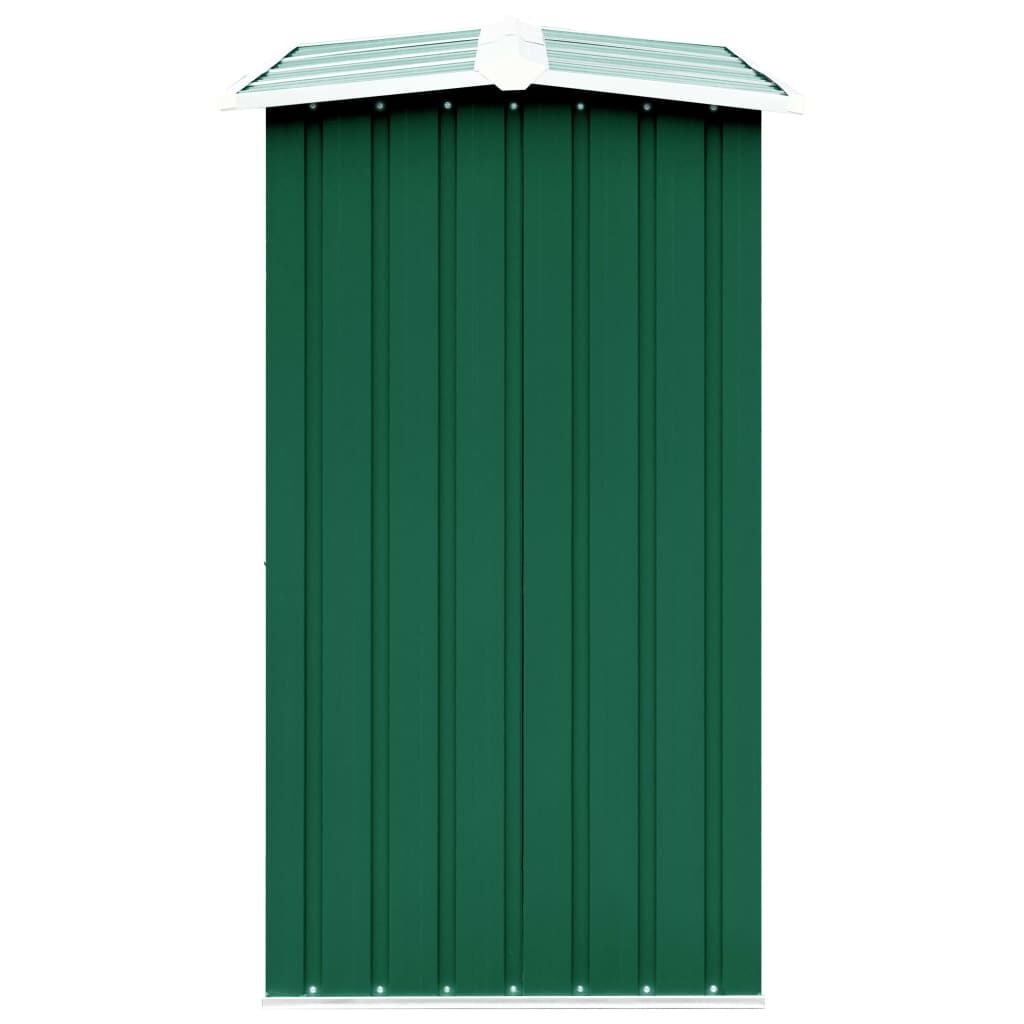 vidaXL Haardhoutschuur 330x92x153 cm gegalvaniseerd staal groen