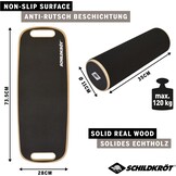 Schildkröt Houten Balance Board Zwart - 73,5 x 28 cm