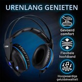 KLIM Impact V2 - Gaming -headset en Mikro (USB) - 7.1 Surround Sound + Isolation - Hoge kwaliteit Sound + PS5 -headset met Sonore Bass - voor pc, PlayStation, videogames [Nieuwe-versie]