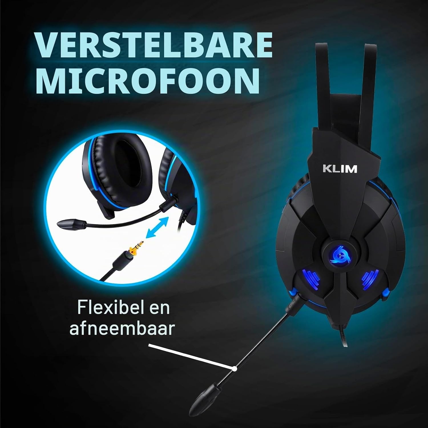 KLIM Impact V2 - Gaming -headset en Mikro (USB) - 7.1 Surround Sound + Isolation - Hoge kwaliteit Sound + PS5 -headset met Sonore Bass - voor pc, PlayStation, videogames [Nieuwe-versie]