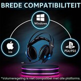 KLIM Impact V2 - Gaming -headset en Mikro (USB) - 7.1 Surround Sound + Isolation - Hoge kwaliteit Sound + PS5 -headset met Sonore Bass - voor pc, PlayStation, videogames [Nieuwe-versie]