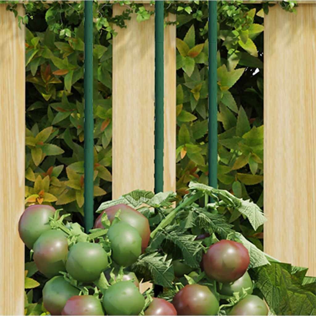 vidaXL Plantenstaken 30 st 150 cm staal groen