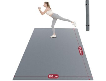 XXL Yogamat 8mm Dik - Antislip PVC - Inclusief Fitnessbanden - 34% Korting
