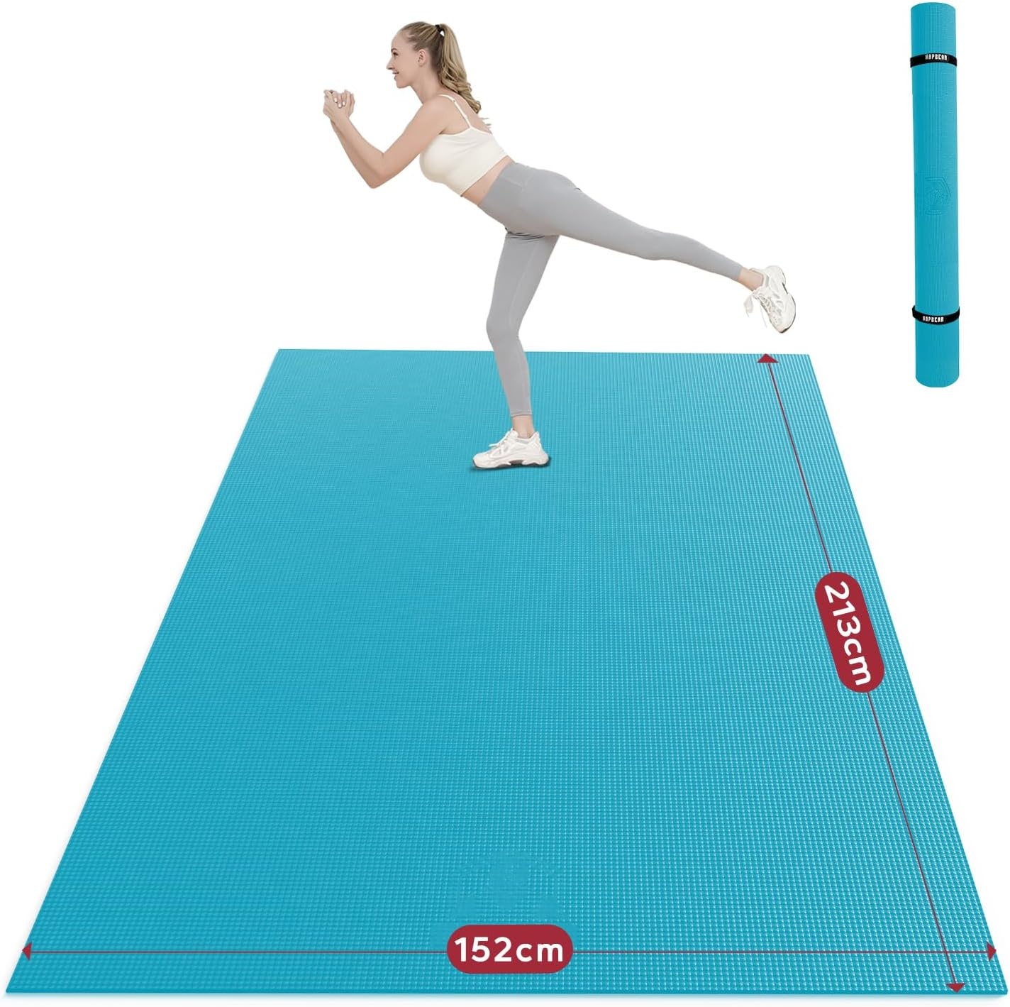 XXL Yogamat 8mm Dik - Antislip PVC - Inclusief Fitnessbanden - 34% Korting