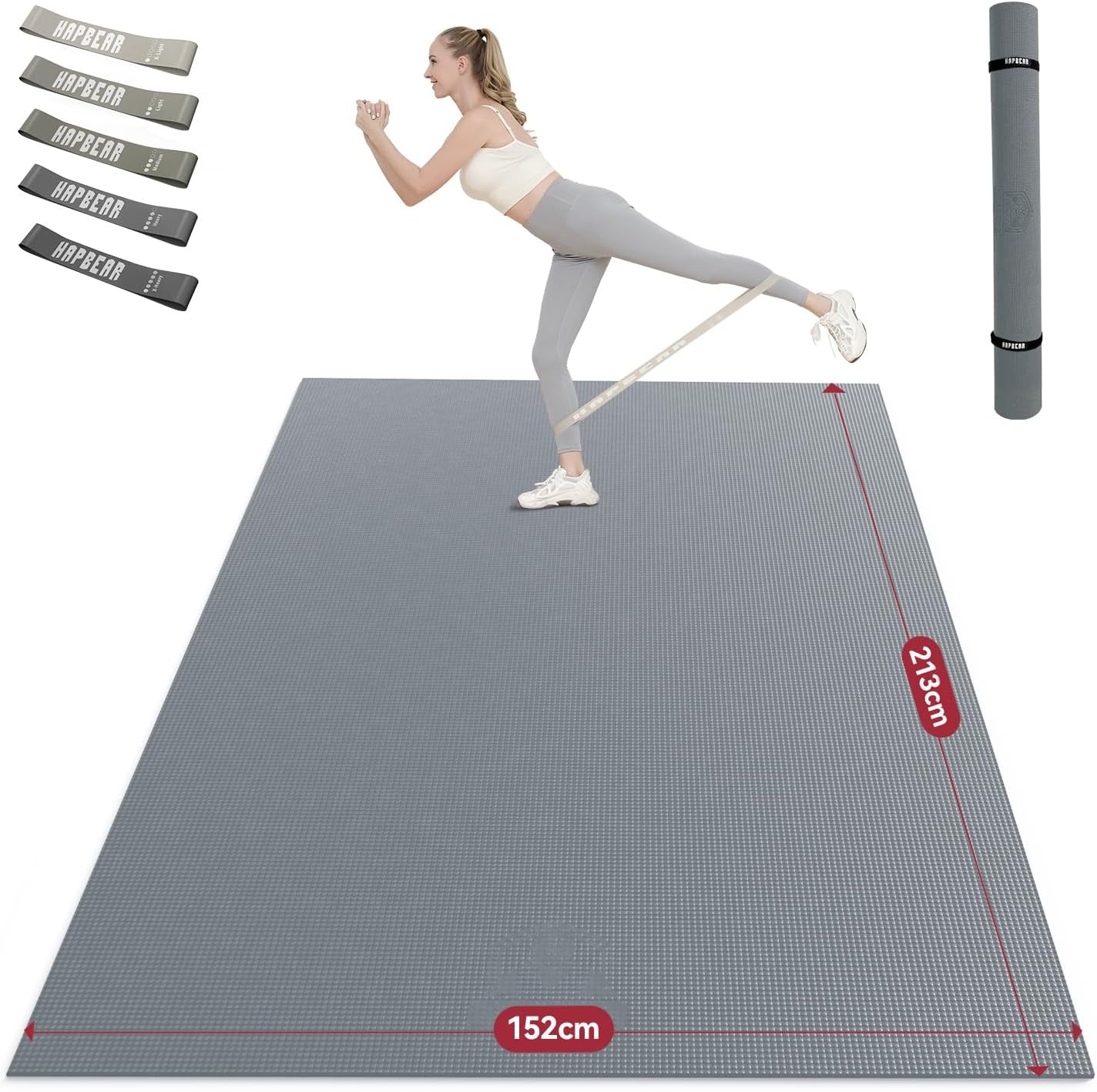 XXL Yogamat 8mm Dik - Antislip PVC - Inclusief Fitnessbanden - 34% Korting