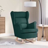 vidaXL Schommelstoel 74x90x102 cm stof donkergroen