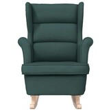 vidaXL Schommelstoel 74x90x102 cm stof donkergroen