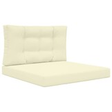 vidaXL Buiten bankkussen Polyester Crèmekleurig 80 x 80 cm