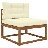 vidaXL Buiten bankkussen Polyester Crèmekleurig 80 x 80 cm