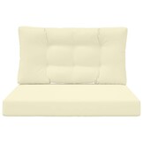 vidaXL Buiten bankkussen Polyester Crèmekleurig 80 x 80 cm
