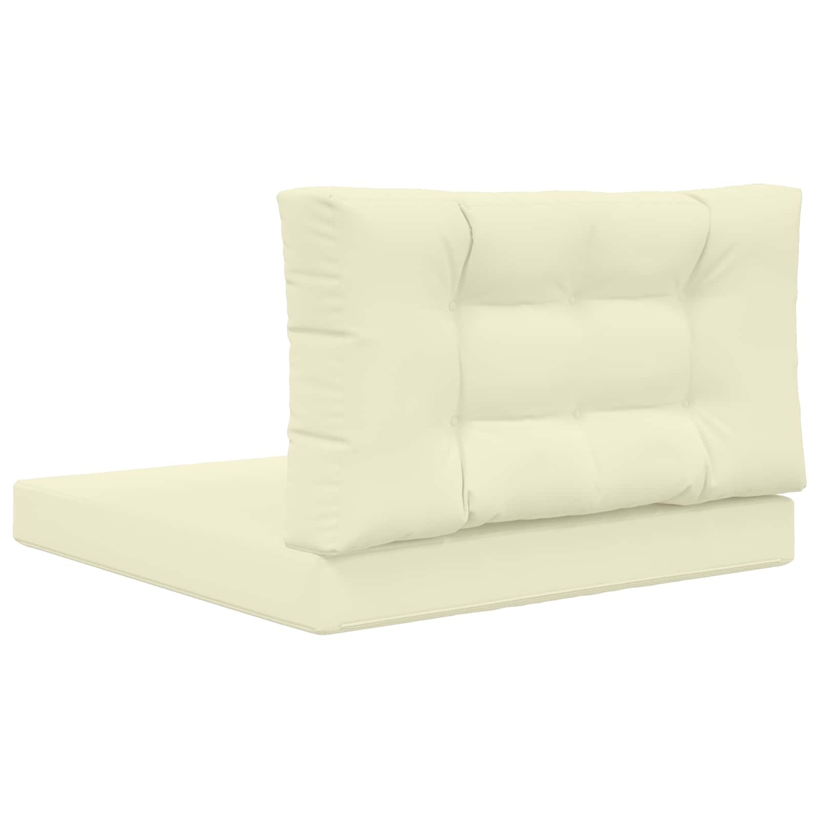 vidaXL Buiten bankkussen Polyester Crèmekleurig 80 x 80 cm