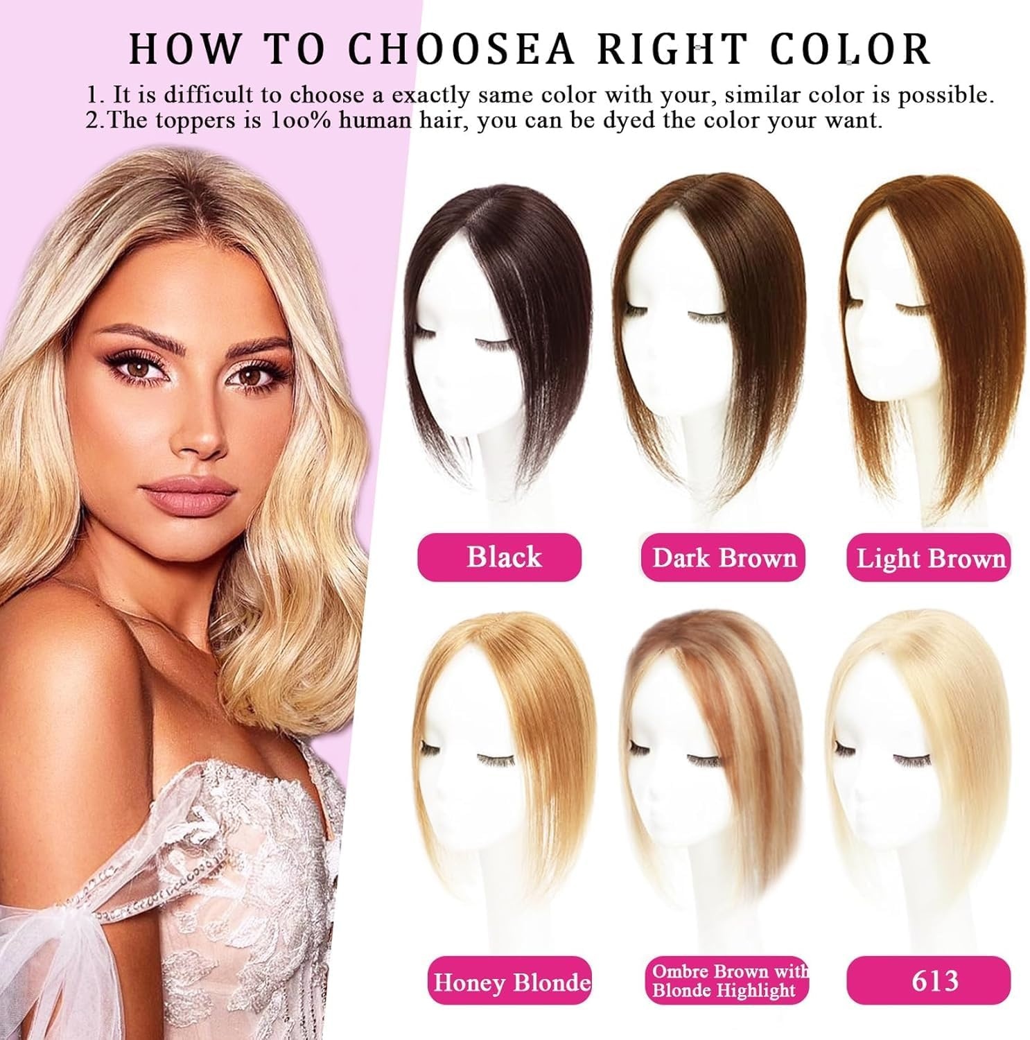 Haarstukjes voor vrouwen, echt mensenhaar, 30 cm, 360°, haarstukje van mensenhaar voor vrouwen, met dunner wordend haar, realistische hoofdhuid om vast te klikken, glad haar (lichtbruin #6, pony aan