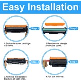 LCL 142A zwarte tonercartridges, compatibel met HP 142A, W1420A, 142X, W1420X (met chip), compatibel met HP LaserJet M110, M110w, MFP, M139, M139w, M140, M140w printer (1 stuks)
