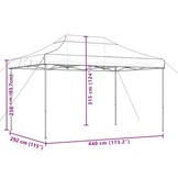 vidaXL Partytent inklapbaar pop-up 440x292x315 cm taupe