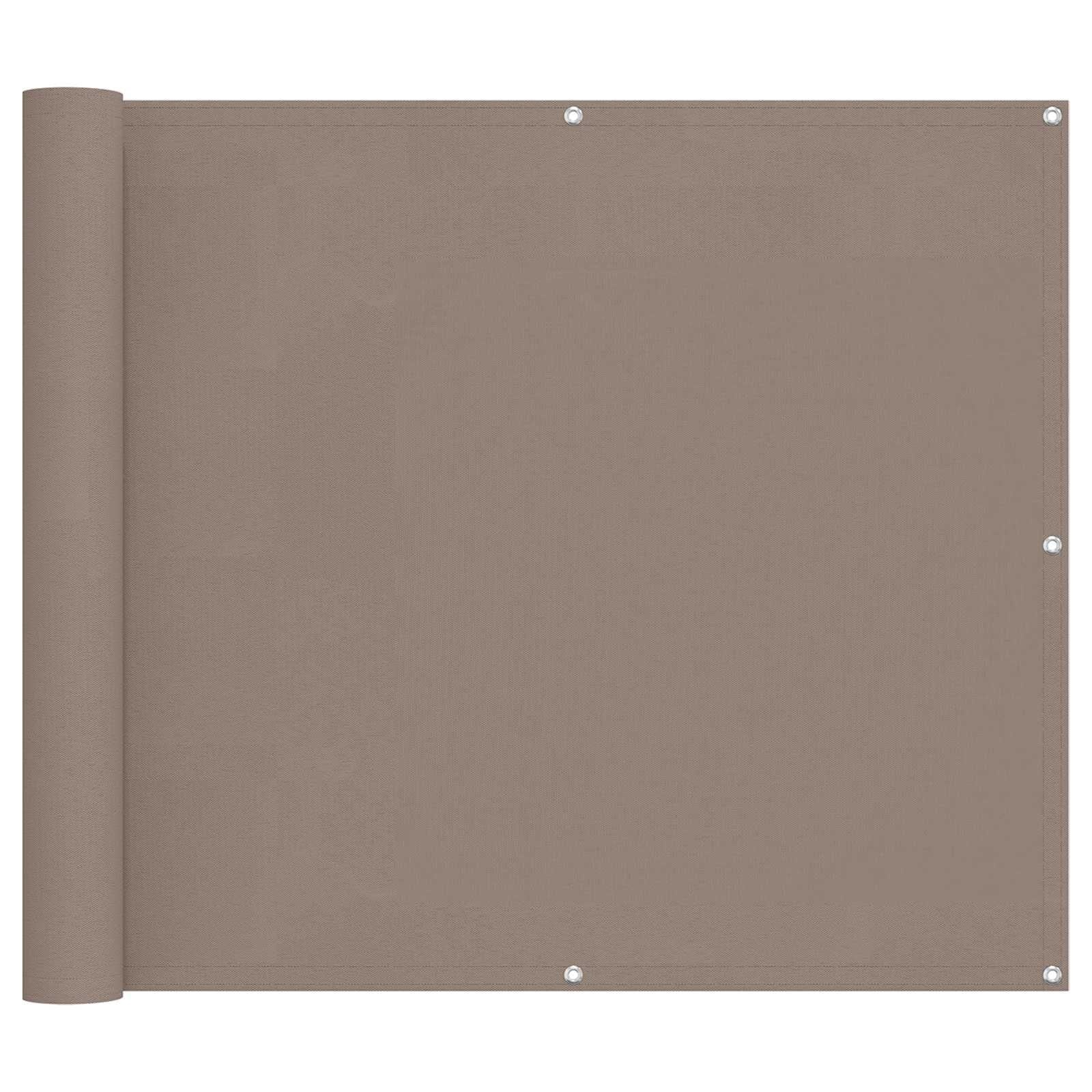 vidaXL Balkon Scherm 100 x 300 cm Oxford Stof Rechthoekig Taupe