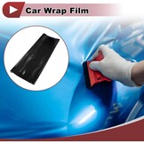 Beschermfolie voor auto's, buiten- en binnengebruik, vinylafdekking, 5,5 mil, 1 stuk, universeel zwart 9ft x 15 m