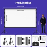 Beamerscherm met statief 120 inch, outdoor projectorscherm - Maat 120 inches