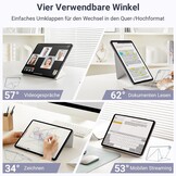 Lichtgewicht iPad Hoes voor Air 13" 2024 & Pro 12.9" (2018-2022) - Wit, met Penhouder & Standaard, 29% Korting