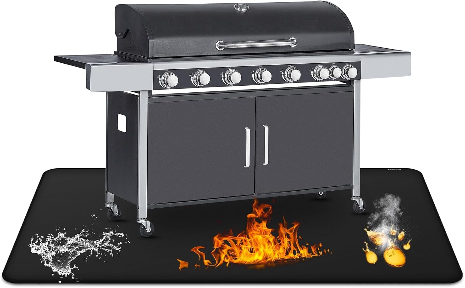 Vuurvaste Ondergrillmat 75x120 cm - Vloerbescherming voor BBQ & Buitenkeuken - 32% Korting