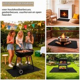 Vuurvaste Ondergrillmat 75x120 cm - Vloerbescherming voor BBQ & Buitenkeuken - 32% Korting