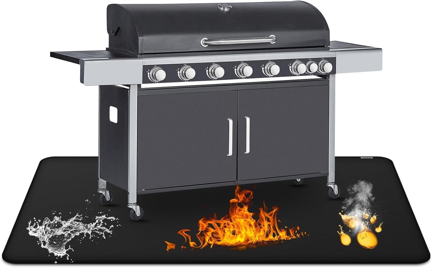 Vuurvaste Ondergrillmat 75x120 cm - Vloerbescherming voor BBQ & Buitenkeuken - 32% Korting
