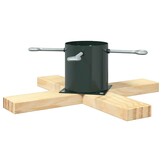 vidaXL Groene Kerstboomstandaard Grenenhout - 50x50x16 cm (Nu 51% Korting!)