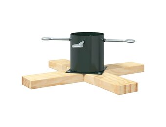 vidaXL Groene Kerstboomstandaard Grenenhout - 50x50x16 cm (Nu 51% Korting!)